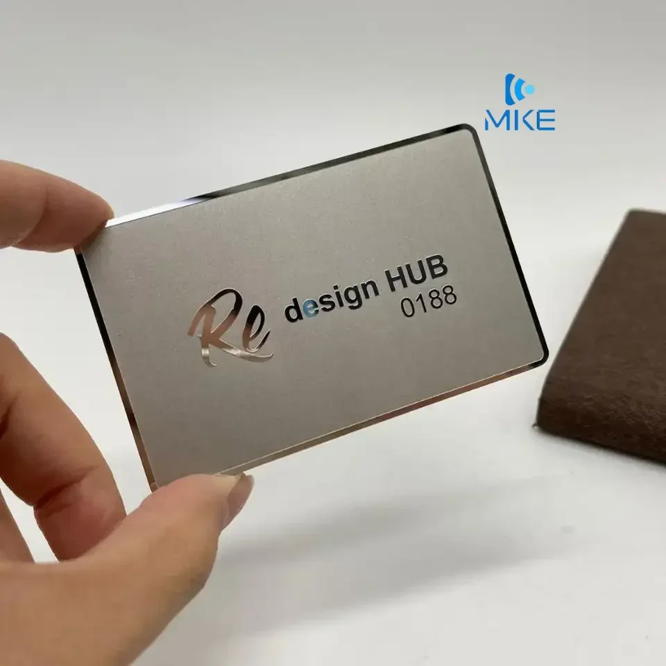 

Embossed Silver Mirror Metal Cards with Different Numbers