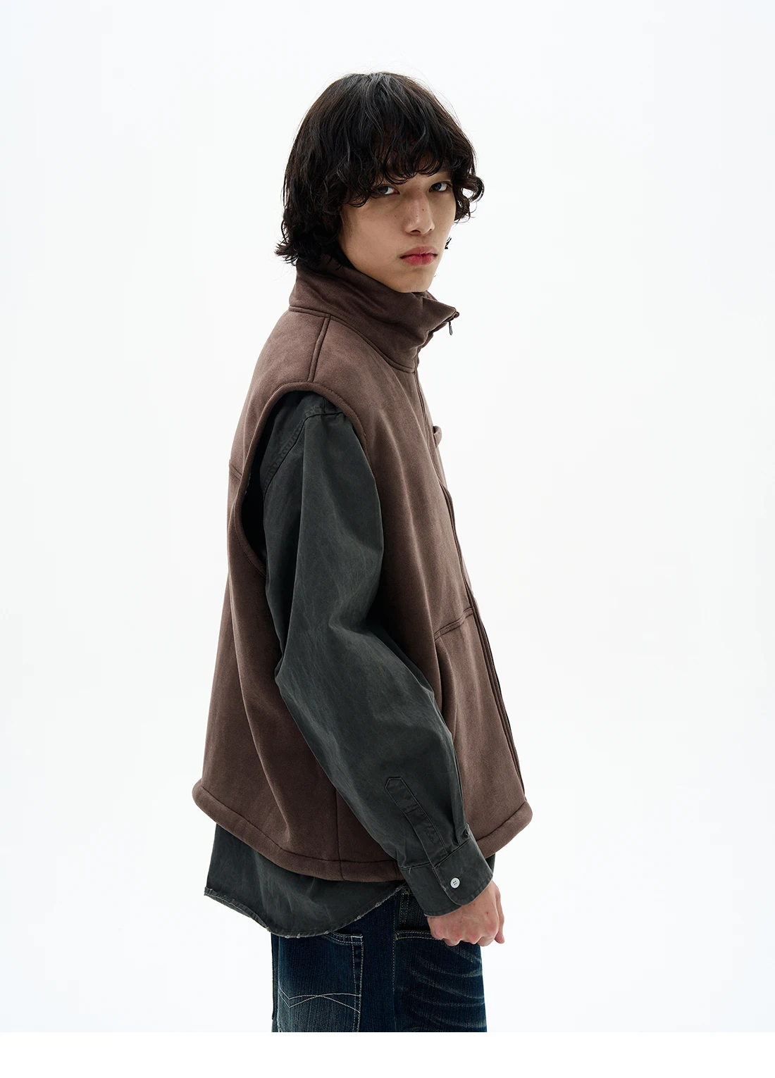 سترات باركاس للزوجين لخريف وشتاء 2025 على الطراز الأمريكي الجديد سترات رجالية ونسائية راقية أنيقة بدون أكمام سترات بلون واحد #6