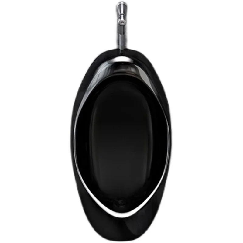 

High Temperature Fired Black Ceramic Wall Mounted Urinal Automatic Sensor Urinal Household Men Urinal