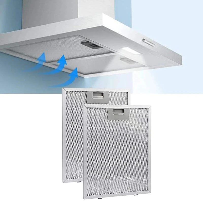 AB33-2PCS เครื่องดูดควันตัวกรองตาข่ายโลหะ EXTRACTOR Vent กรอง 320X260 มม.ห้องครัว Hoods กรองน้ํามัน Range Hood จาระบี