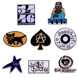 Punk Hip hop Rock Band Metal Mark Badge Creativity Enamel Pin Jacket and Backpack Decoration Singers Choir Band Fan Friend Gift