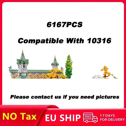 6167개 조각 영화 시리즈 리벤델 성 호환 10316 브릭 생일 장난감 선물