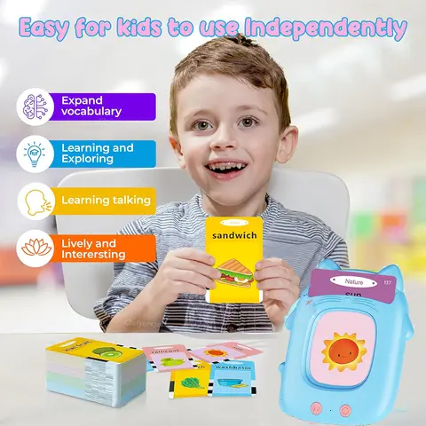 Talande Flashcards Lärande Maskin för Småbarn Engelska / Spanska / Italienska / Arabiska Ljud Tidig Pedagogisk Leksak Present 10 best sales Arabiska pedagogiska leksaker - №1