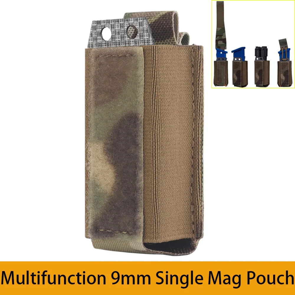 Tactical Fast SLEDS Pistol Magazine Pouch 9mm 1911 Handgun MAG Tool Holder MOLLE Hunting Gear Airsoft Belt Accessories UG Style