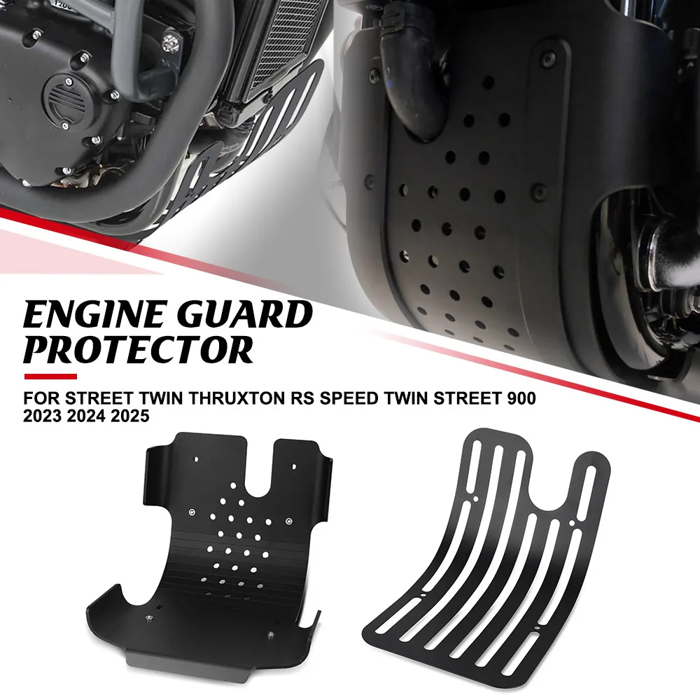 FOR Street Twin Thruxton RS Speed Twin Street 900 2023 2024 2025 Front Engine Guard Baffle Engine housing Chassis protection