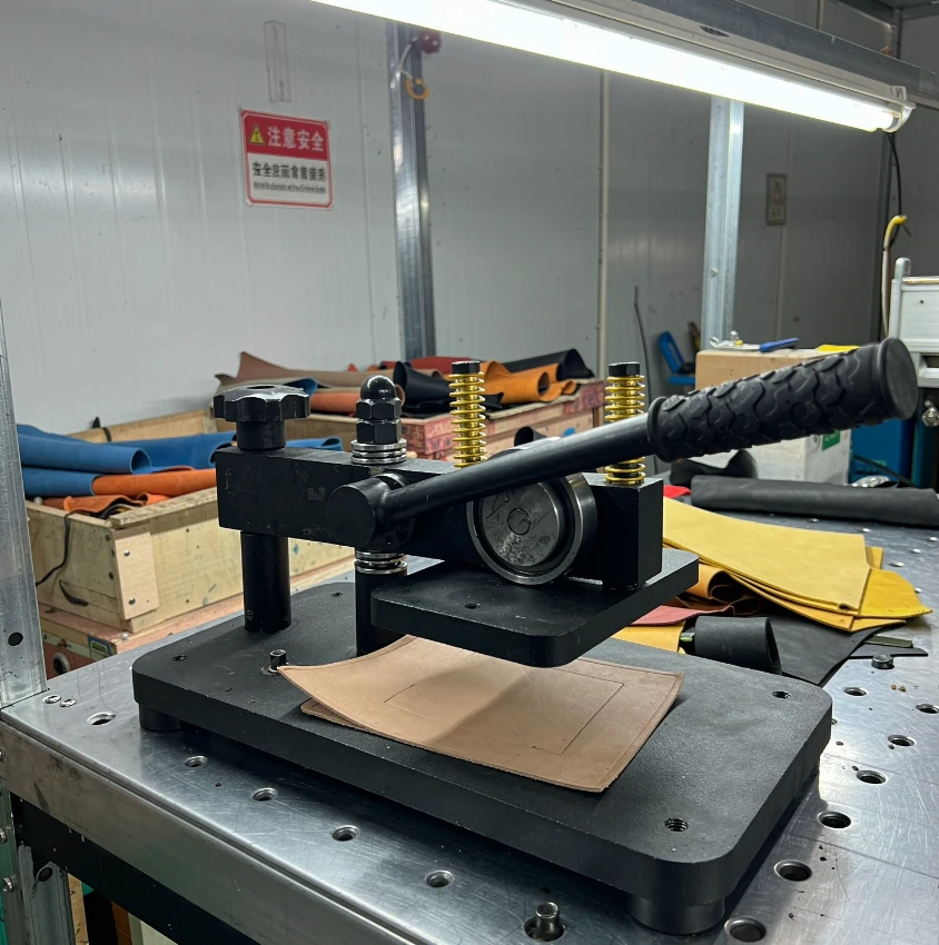Manual Rocking Arm Die Cutting & Punching Press for Leather, Small Tabletop Clicker Machine for Craft & Sample Cutting