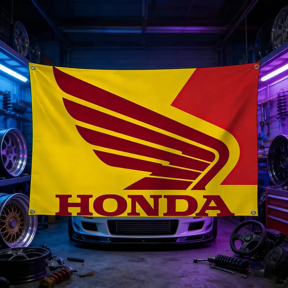 

Флаг для мотоцикла HONDA, 120 г, из матового полиэстера, с сублимационной печатью, прочный, для декора дома, мероприятий, подарок на выпускной