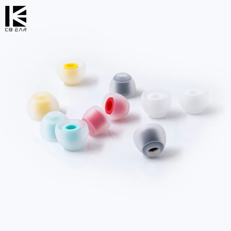 KBEAR 07 Silicone Upgrade Headphone Eartips 1pair(2pcs) 5pairs(10pcs) Noise Isolating With S M M- L Size For KBEAR TRI Earphone