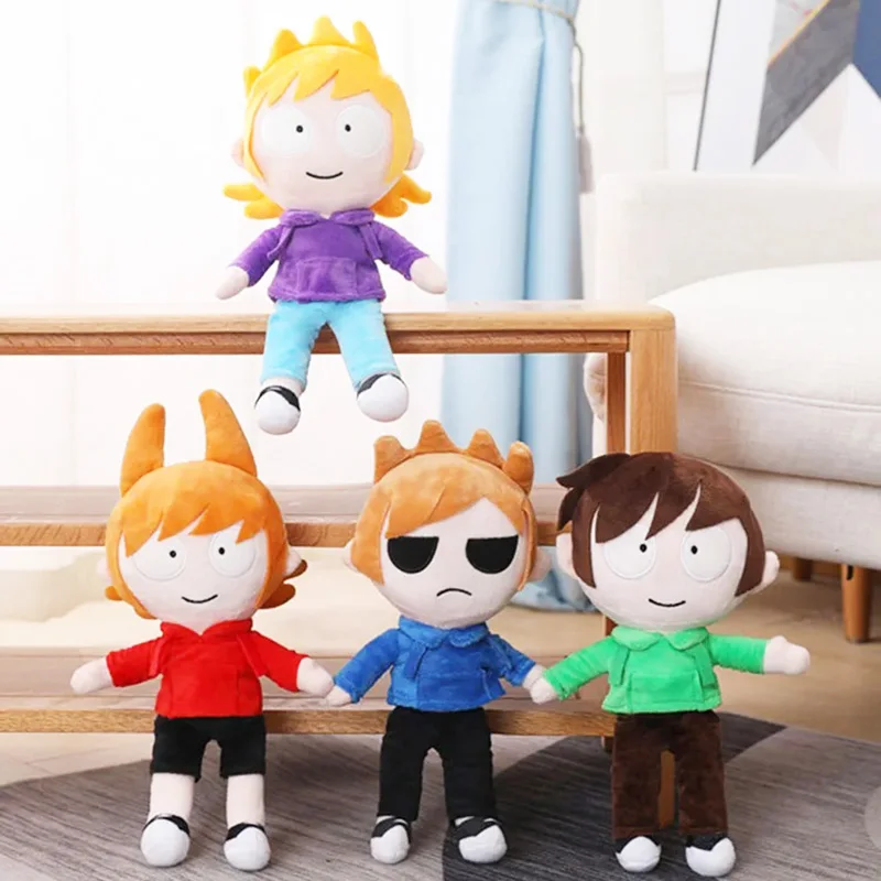 

4 шт./лот, набор плюшевых игрушек Edd Tord Matt Tom, мультяшная плюшевая игрушка, мягкая кукла, мягкие фигурки, аниме, домашний декор, детский подарок