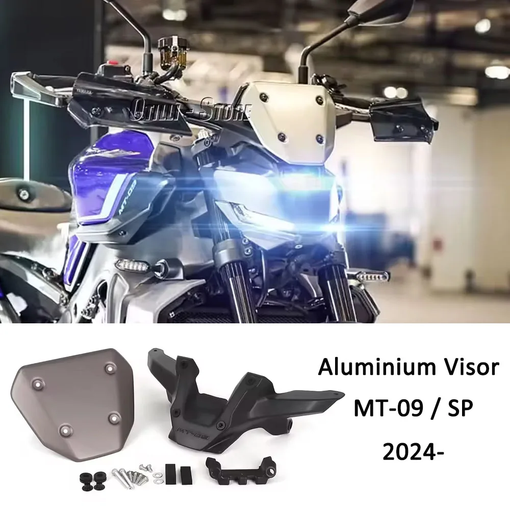 

For MT 09 Windshield Windscreen For Yamaha MT-09 2024 2025 MT09 SP Air Wind Deflectors Motorcycle Aluminum Front Screen Shield