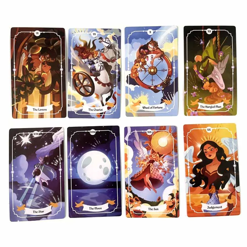 12x7 Witchy Magic Tarot Card Games Paper Manual