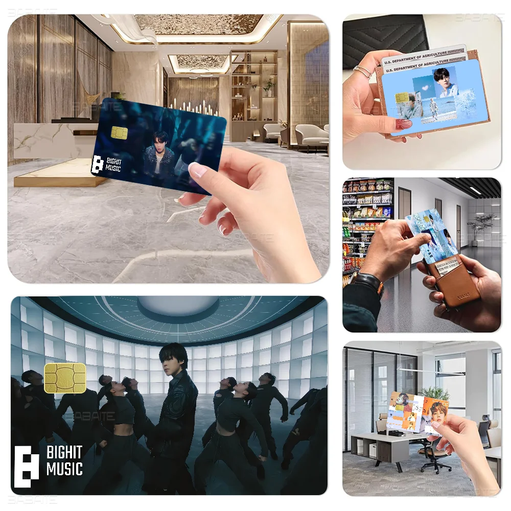 Singer J-Jimin Kpop Credit Card Skin Stickers for VISA Bank Bus Metro Access Card Protective Film Cover Sticker Decal Women