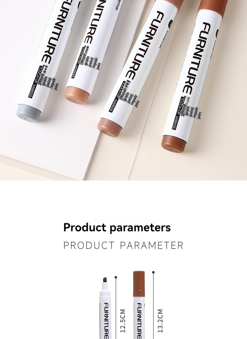 6-12-teiliges Möbel-Reparaturmarker-Set, Holzreparaturstift, Kratzerentferner, Farbauffrischer für Holztische und Schränke – Detail 9