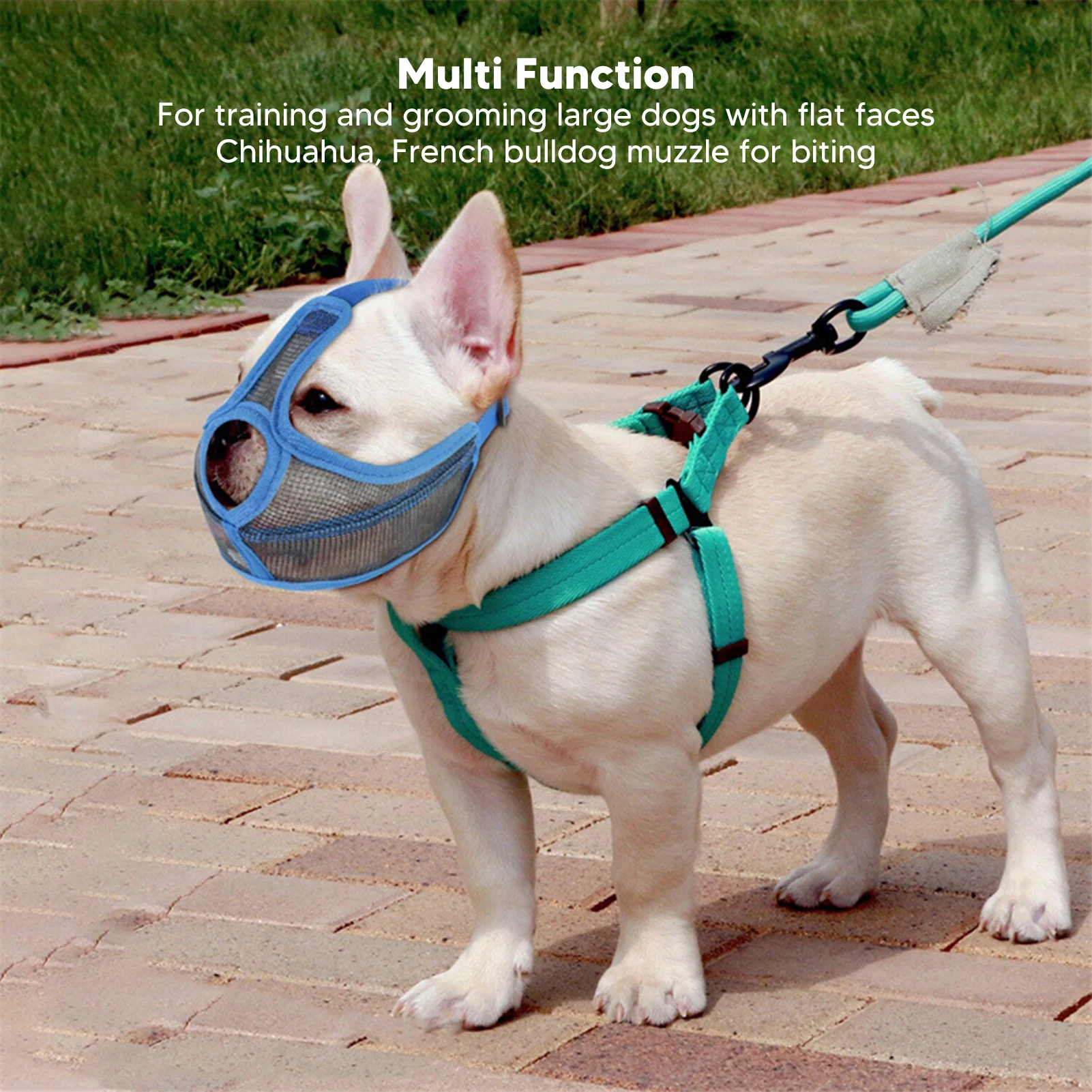 

Pet Dog Muzzles Adjustable French Bulldog Muzzle Dog Mouth Mask Breathable Muzzle for Anti Stop Barking Supplies