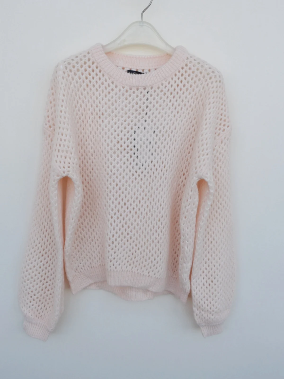 

Women's Loose Knitted Hollow out Soft Sweater Autumn Winter Pink Orange Sweet Style Comfortable Fit Long Sleeve round Neck