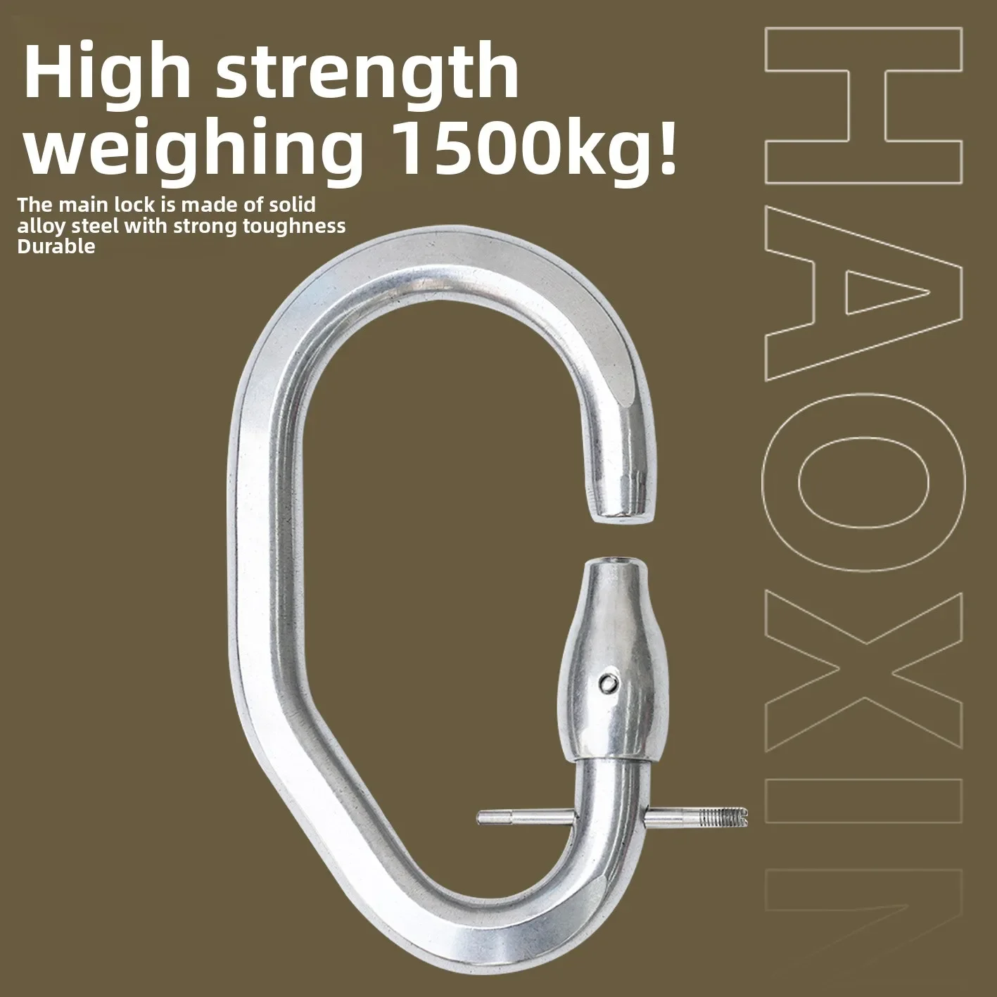 

15KN D-shape Professional Carabiner Screw Locking Gate Carabiner Climbing Rappelling Gear Quick Equipment Outdoor EDC Tools