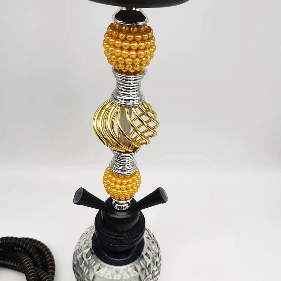 Arabian Shisha Set Medium Glass Bottle Double Hose Hookah Bar Accessories Birthday Gift