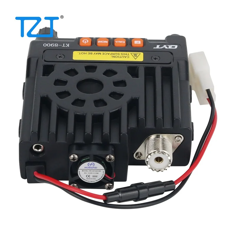 TZT QYT-KT8900 25W VHF UHF Radio Di Động Mini Có Kích Thước Bộ Thu Phát Với Thức Ăn Ăng Ten Lập Trình