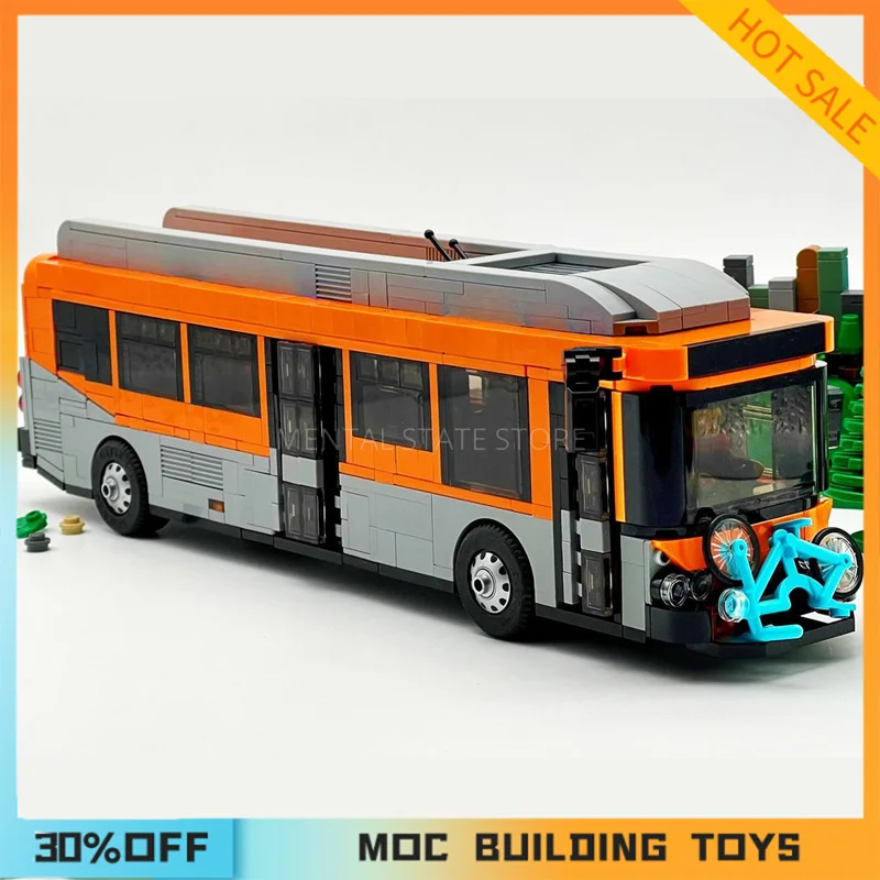 801PCS Customized MOC West Coast City Bus Building Blocks Technology Bricks DIY Creative Assembly Education Toys Holiday Gifts