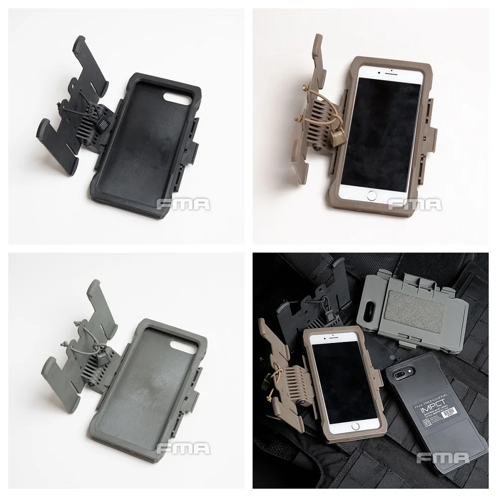 Tactical Vest System Chest Mounted Mobile Phone Protective Case IPHONE 7/8 Plus TB1320