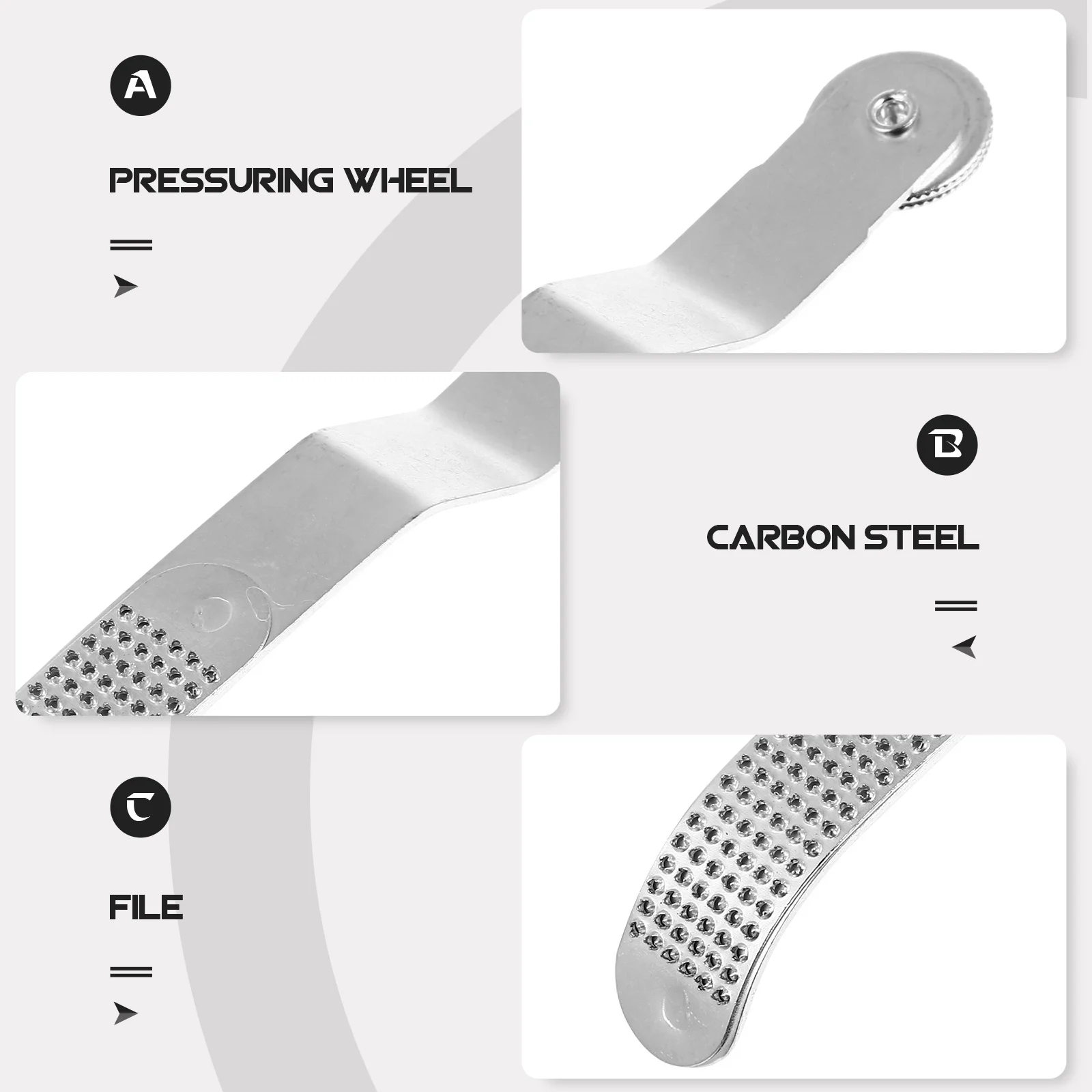 

Repair Kit Steel Tire Rasp File Lightweight Durable Bike Repair Tool With Tire Patch Pressure Wheel For All Bicycles Silver