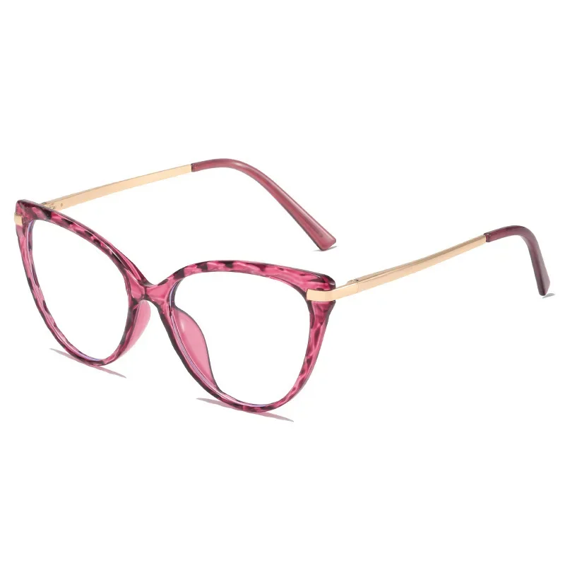 2024 Fashion Anti Blue Light Cat Eye Glasses For Women Retro Ladies Clear Computer Reding Eyeglasses Ins Popular Wholesale Matal