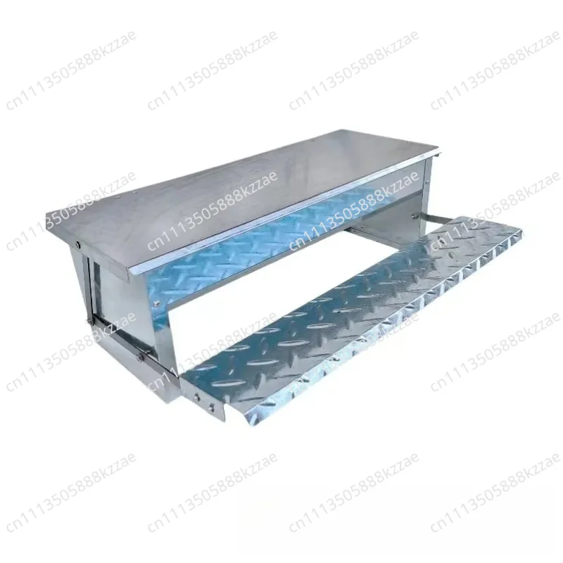 Pedal Chicken Trough Stainless Steel Chicken Raising Artifact Automatic Feeding Duck Goose Poultry Feeding Universal Trough