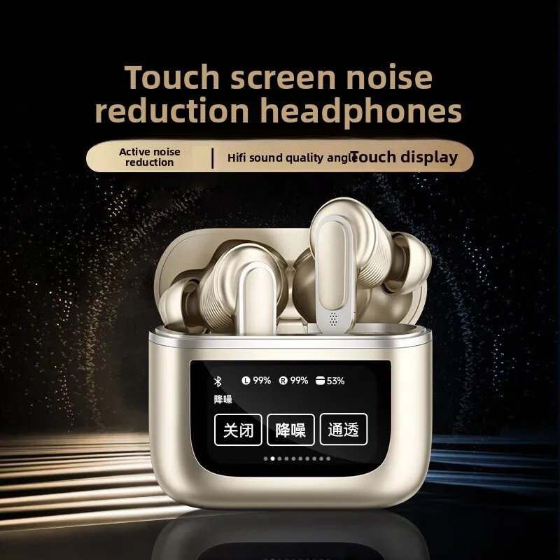 

New TOUR PRO2 Digital Touchscreen Bluetooth Earphones ANC Sports Noise Reduction V8 Ultra Long Standby Earphones