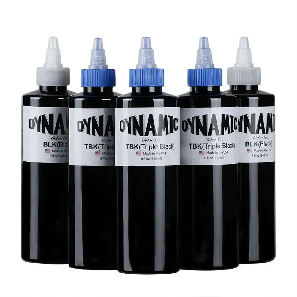 240ML Pigment do tuszu do tatuażu 8OZ czarny profesjonalny DIY Pigment do tatuażu permanentny Body Art Pigment materiały do ​​tatuażu