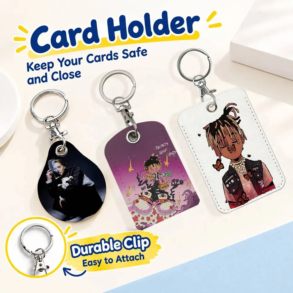 FOR Juice WRLD Card Holder Keychain Key Ring Door Lock Access Protective Case For Security Gift