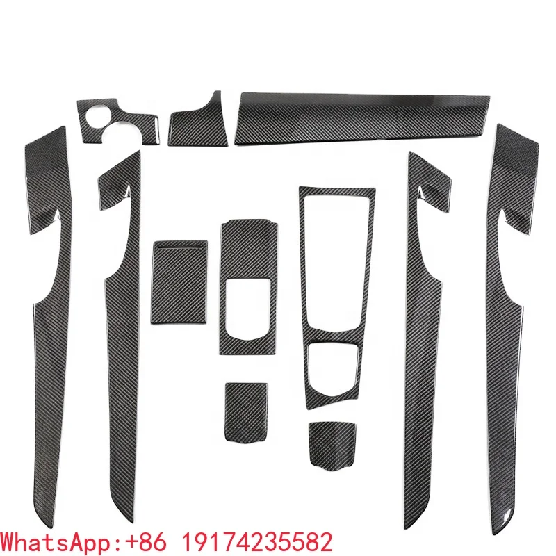 

12PCS Real Carbon Fiber Interior Trims for Porsche Panamera 971 2017 Inner Decoration Sticker