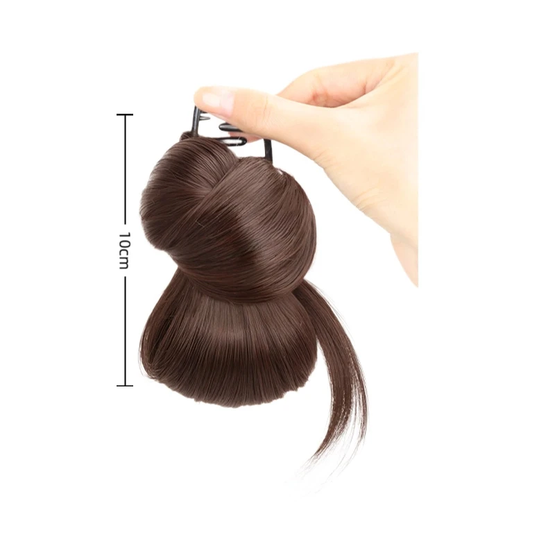 Synthetic Half-tie Hair Claw Shuttlecock Head Lazy Meatball Head Crab Clip Wig Catch Clip High Ponytail Hair Accessories