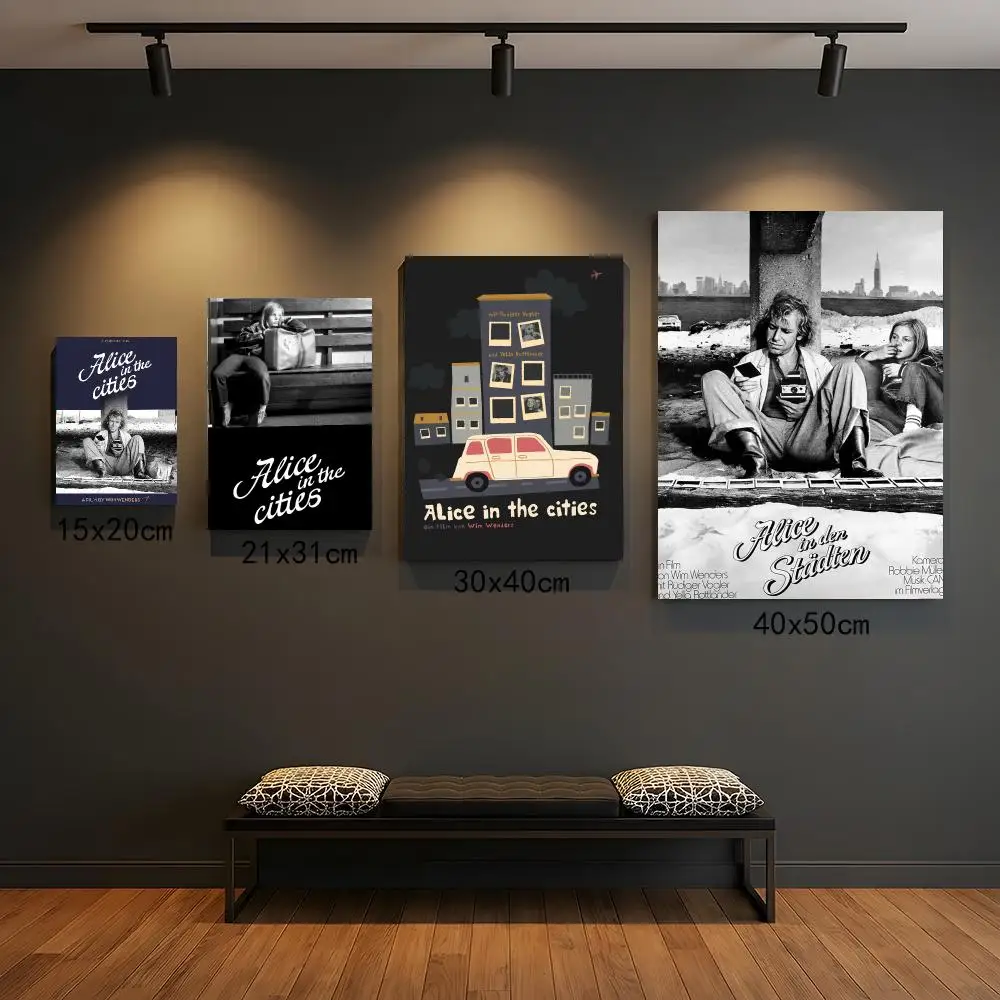 classic movie A-Alice in the Cities-S Poster Self Adhesive Wall Decor for Modern Home Cafe Office and Bar