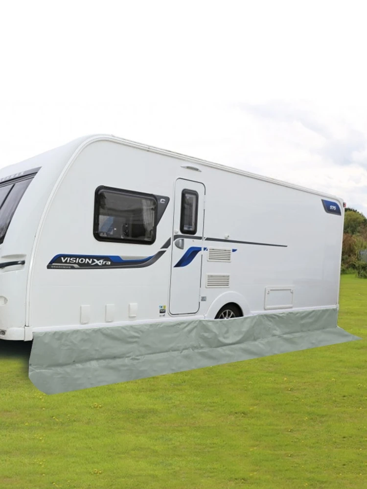 Jupe coupe-vent pour auvent de camping-car, adaptée aux camping-cars/campervans, camping en plein air, accessoire coupe-vent et anti-poussière