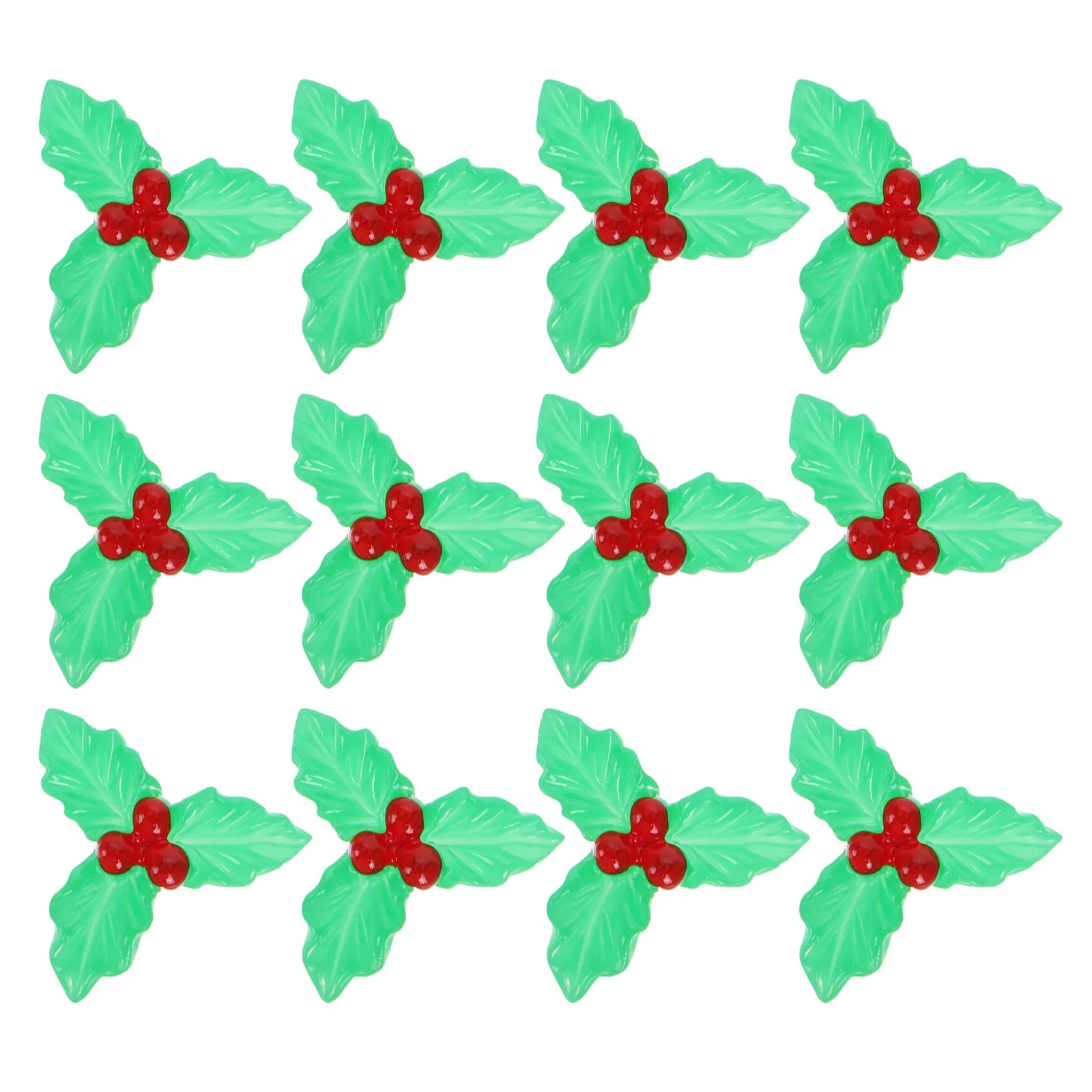 

20Pcs Miniature Holly Berry Leaves Christmas Tree Decoration DIY Holiday Party Seasonal Wreath Home Decor Supplies