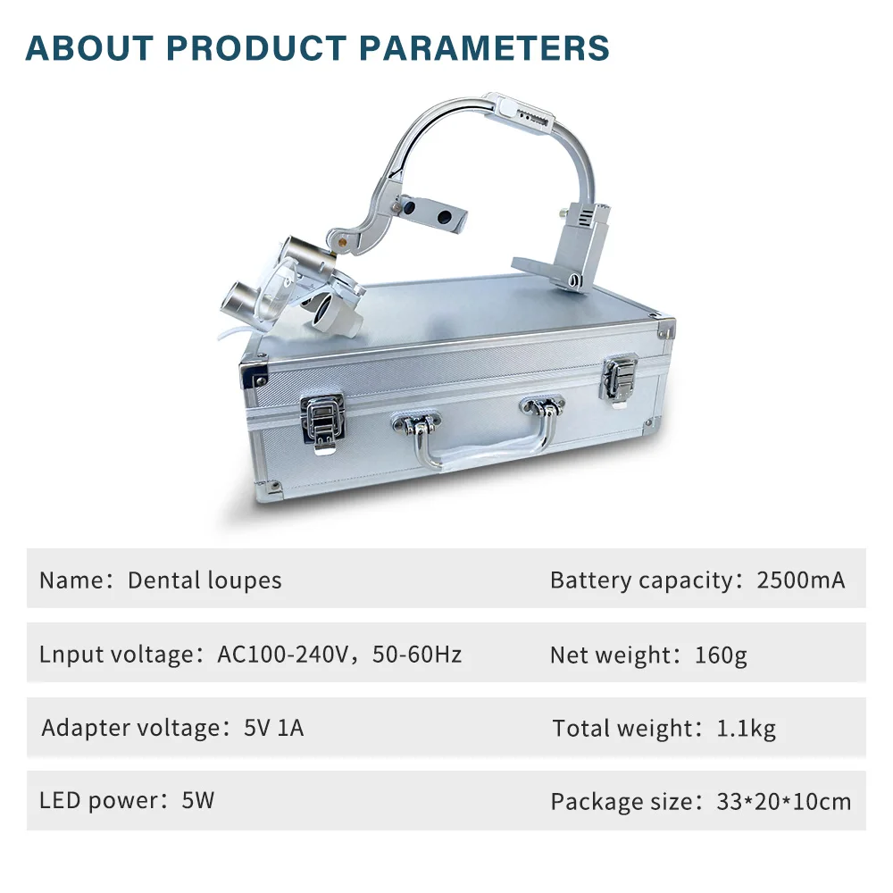 Dr. Kim Dental LED headlight amplified binocular 5W light 2.5X 3.5X dental surgery headlight laboratory equipment