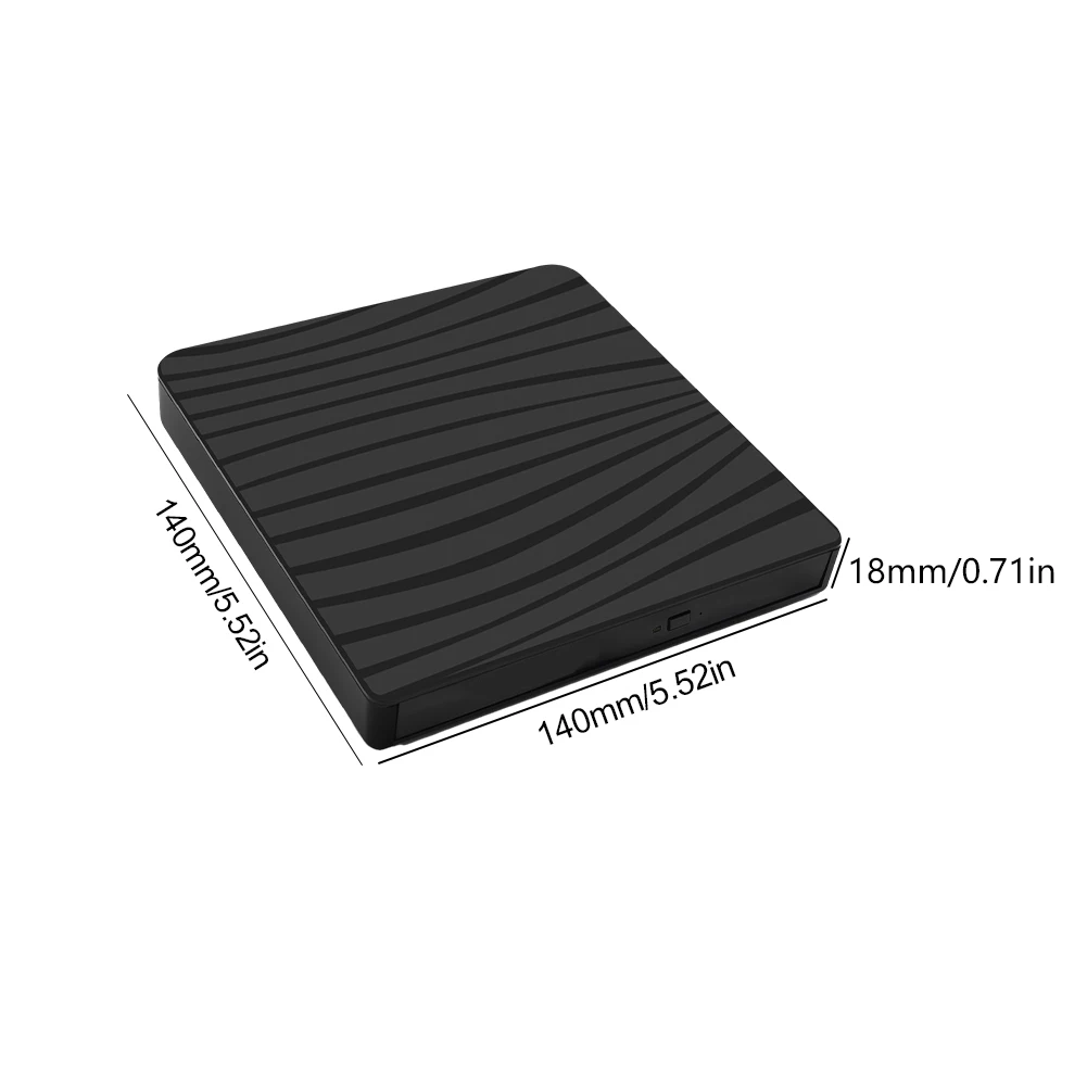 مشغل أقراص مضغوطة/DVD التوصيل والتشغيل محرك أقراص CD/DVD خارجي USB3.0 Type-C محمول CD DVD الموقد قارئ الموقد المحمول لسطح المكتب المحمول