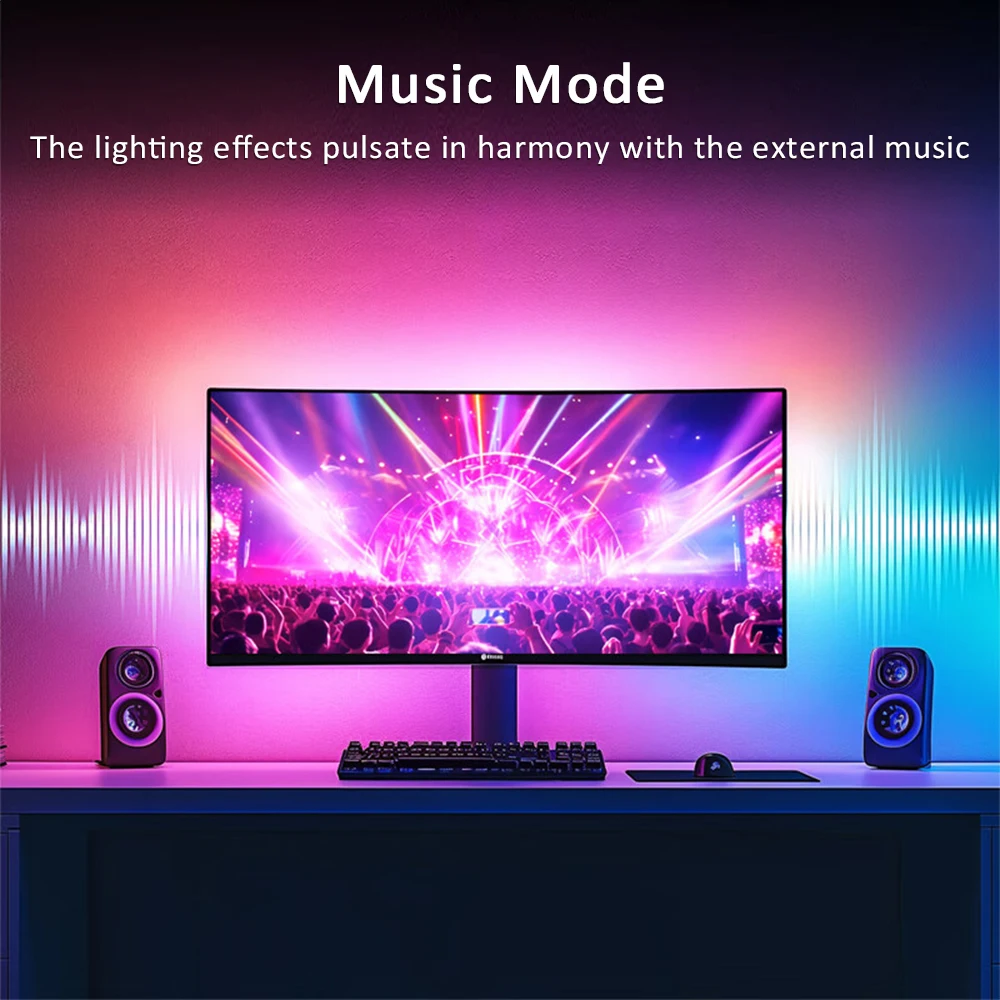 USB PC LED Strip Verlichting 24-34 Inch Computer Sync Light Strip Monitor RGB Scherm LED Backlight voor Gaming kamer Sfeer Decor