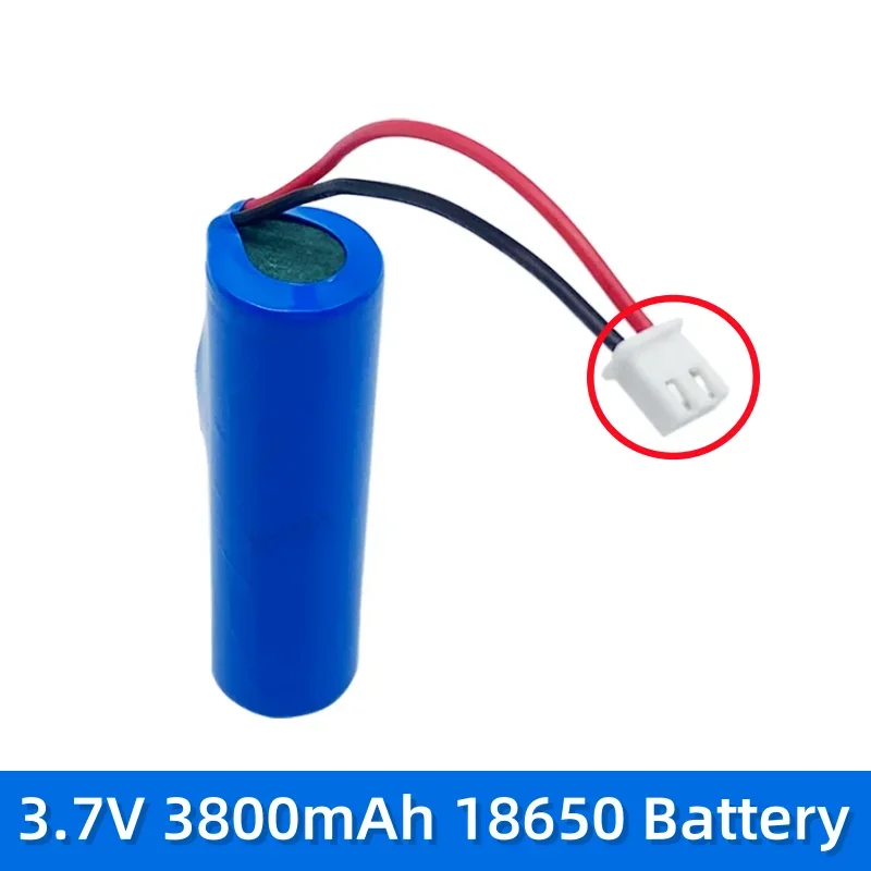 3.7V  3800mAh lithium ion rechargeable battery lpega 18650 with replacement socket emergency lighting xh2.54 line