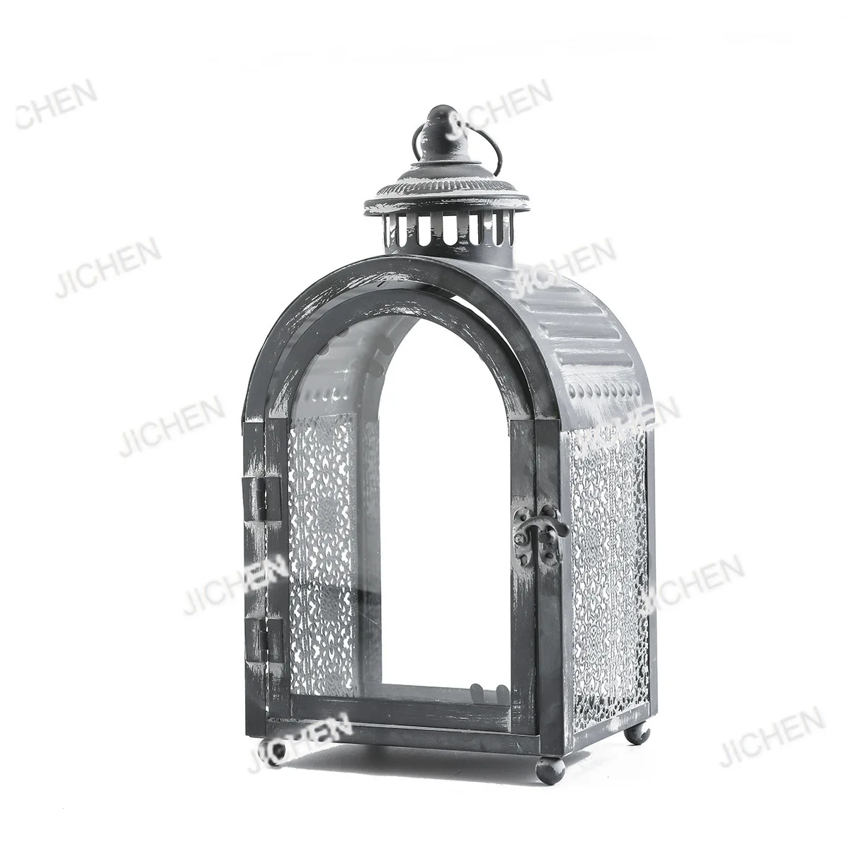 

Винтажный стеклянный подсвечник из кованого железа, металлическая ветровая лампа, украшение для дома, украшение ручной работы, вечерние, свадебные