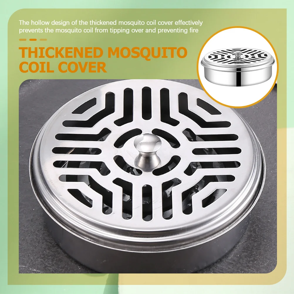 حامل موقد مغطى من الفولاذ المقاوم للصدأ مع غطاء سميك مجوف بتصميم عازل للحرارة ومضاد للحرق #6