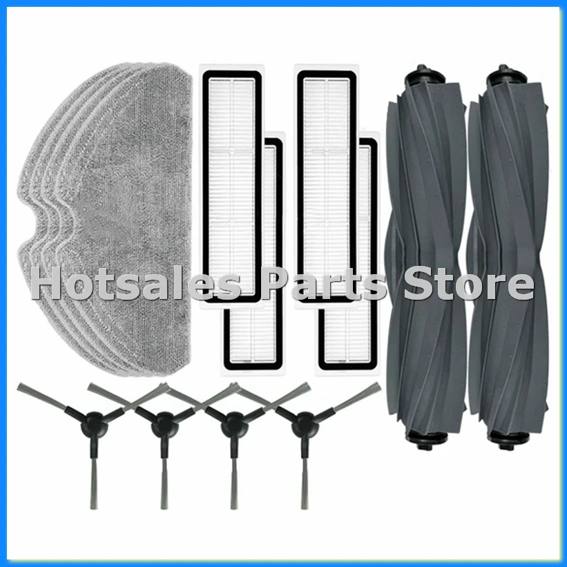 

For D9 Max Gen 2, D10s Pro, D10s Robot Vacuum Accessories Main Brush Filters Mop Rag Replacement Parts-ROWI