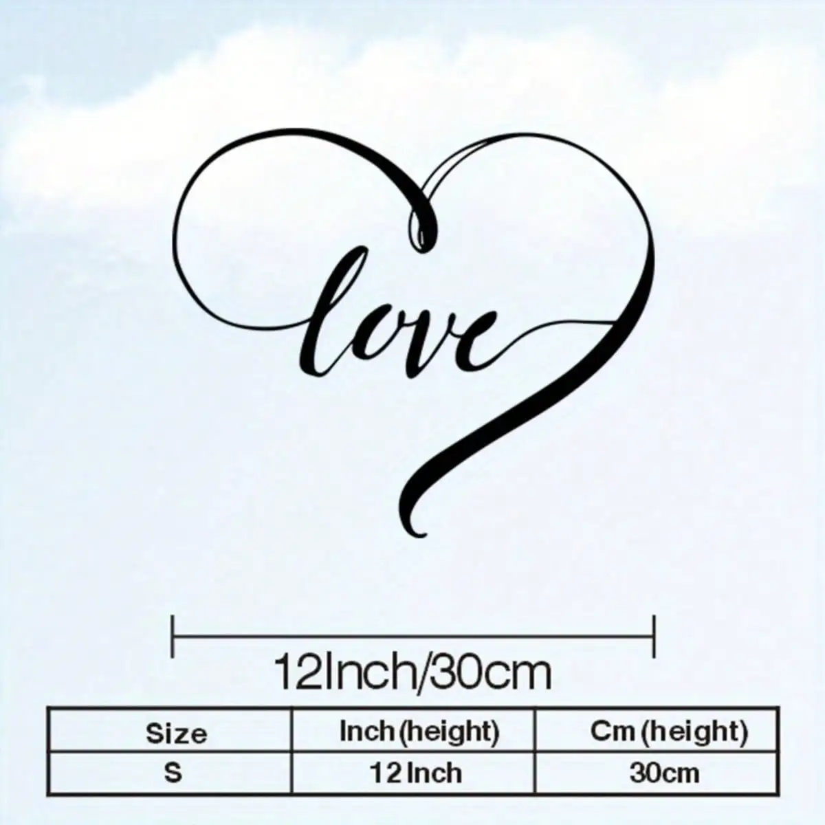 Metal Wall Art Infinite Love Heart Script Iron Rustic Hanging Elegant Decor for Home Office Valentine Christmas Gift