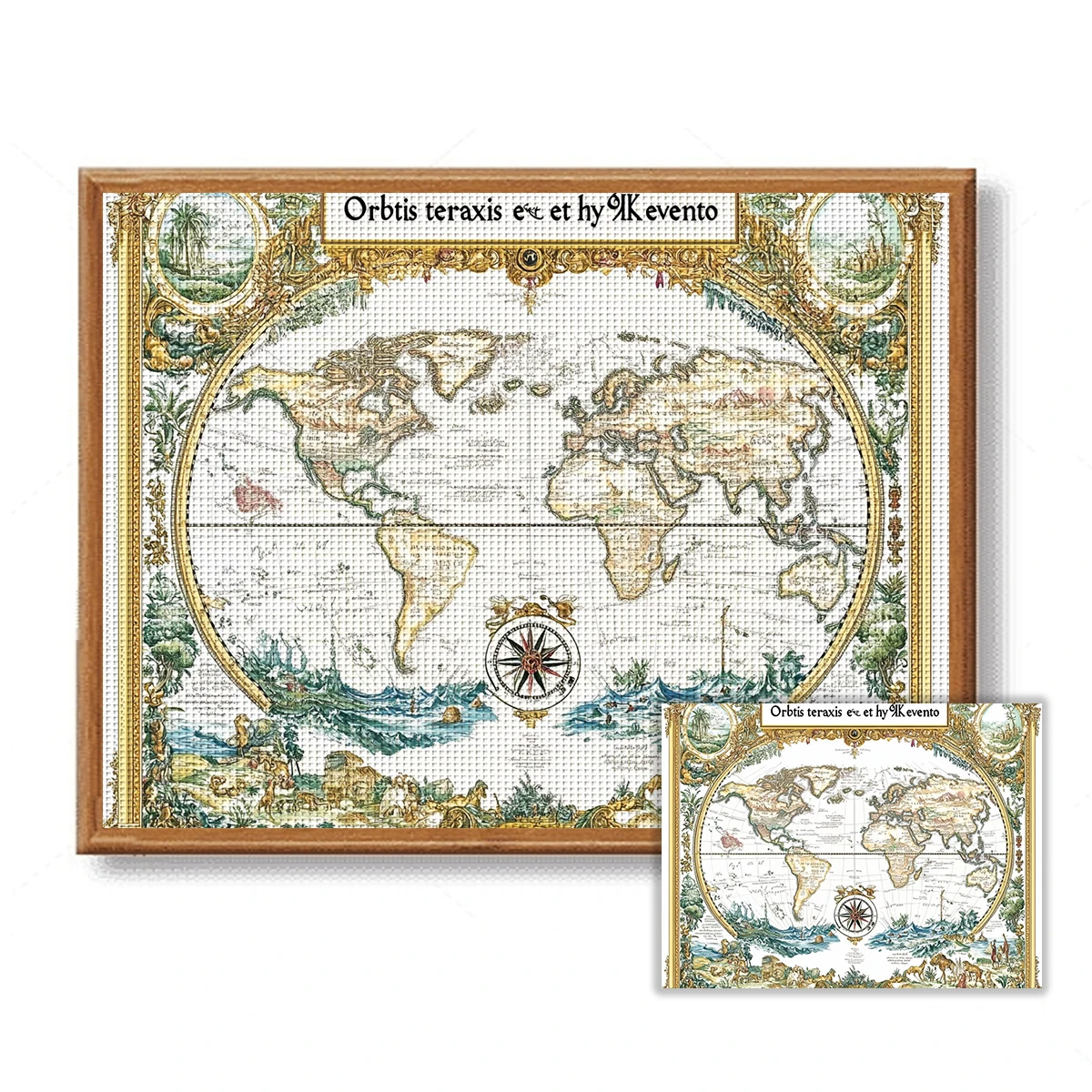 1 قطعة 30X40 سنتيمتر/11.8X15.7 بوصة ، خريطة ، 11CT/14CT مطبوعة عبر الابره لتقوم بها بنفسك عدة ، الكبار المبتدئين استرخاء عبر الابره طقم تطريز