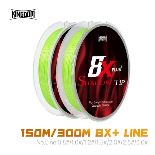 Kingdom Micro líneas de pesca calientes PE 8 hebras trenzadas 150m 300m Japón suave multifilamento PE línea de pesca de agua de mar