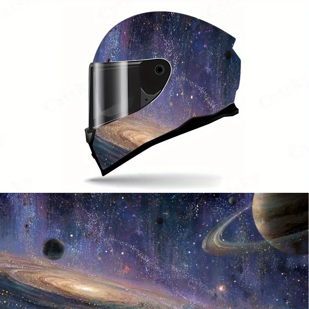 

Dynamic Galaxy - защитная наклейка из ПВХ для мотоциклетного шлема Sky, внешний декоративный аксессуар для мотоциклетного шлема, водонепроницаемый и Sel