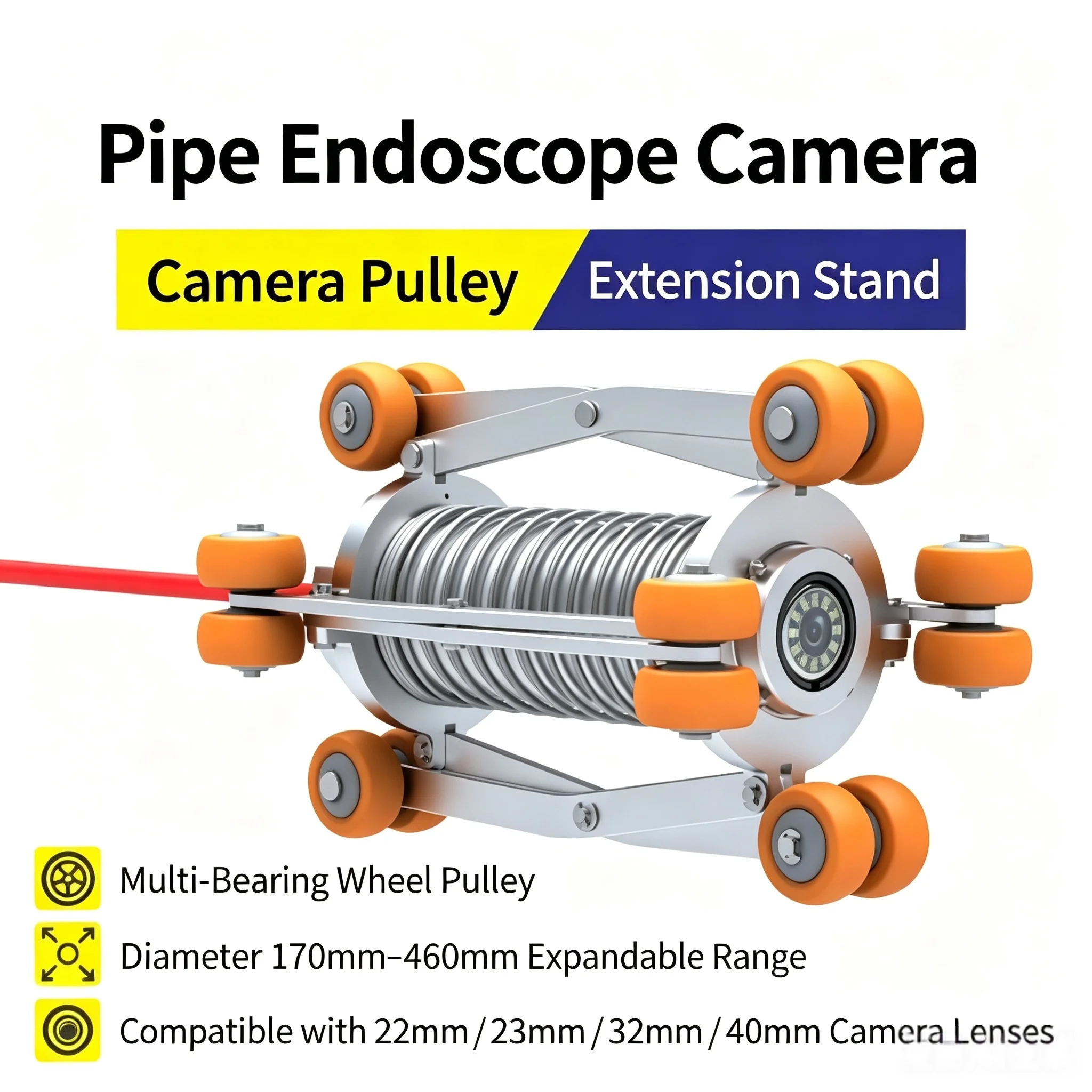 Pipe Inspection Camera Accessories Crawler Guide Pulley Bracket Sewer Endoscope Support Bracket For Video Imaging System
