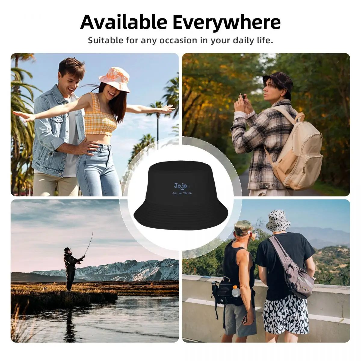 Joja Join Us. Thrive. Bucket Hat Fashion Beach Hat Man For The Sun Trucker Hat Sunhat Men's Baseball Women's