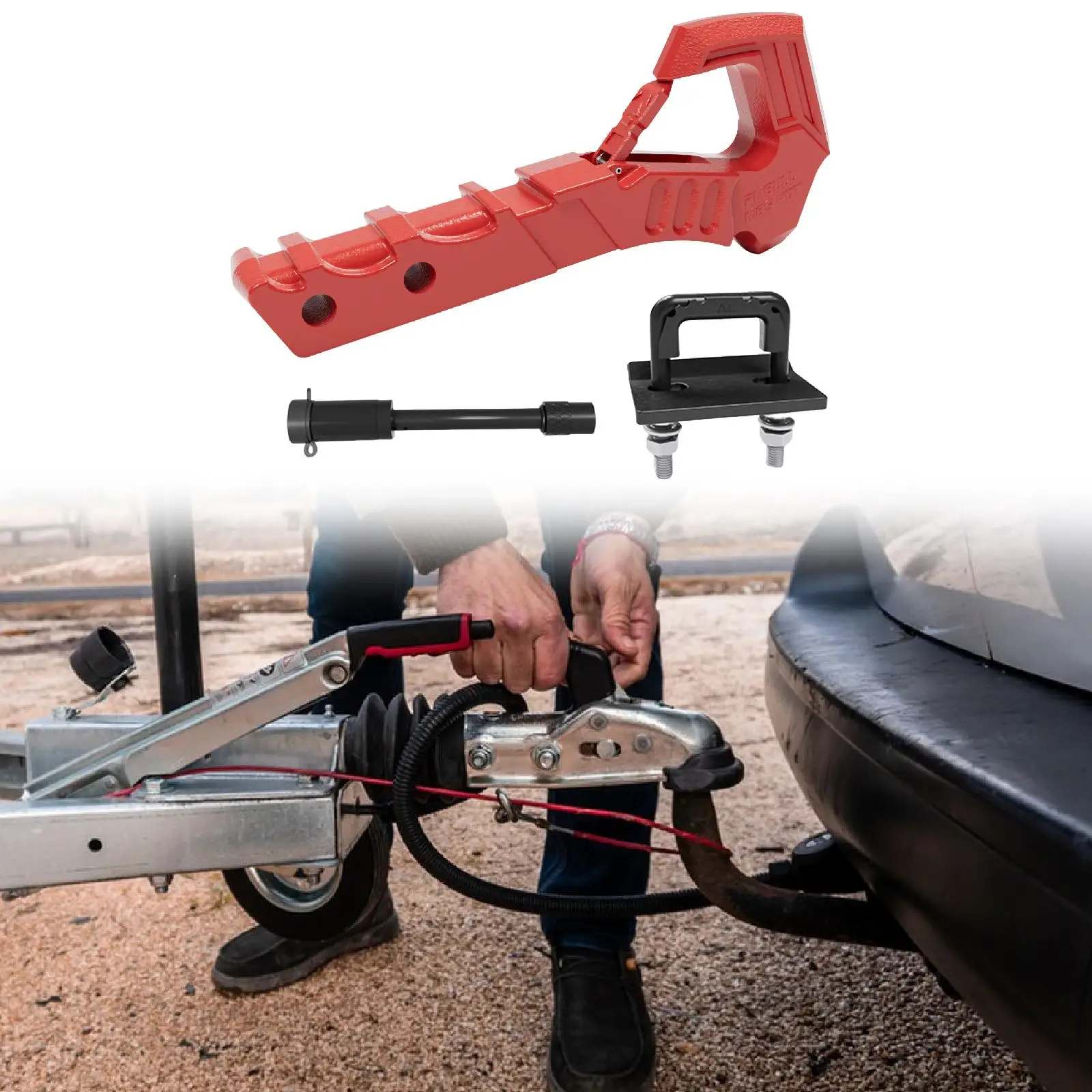 

Tow Hitch Receiver Hook High Strength Removable Hitch Cover Automotive Accessory for Truck and Trailer