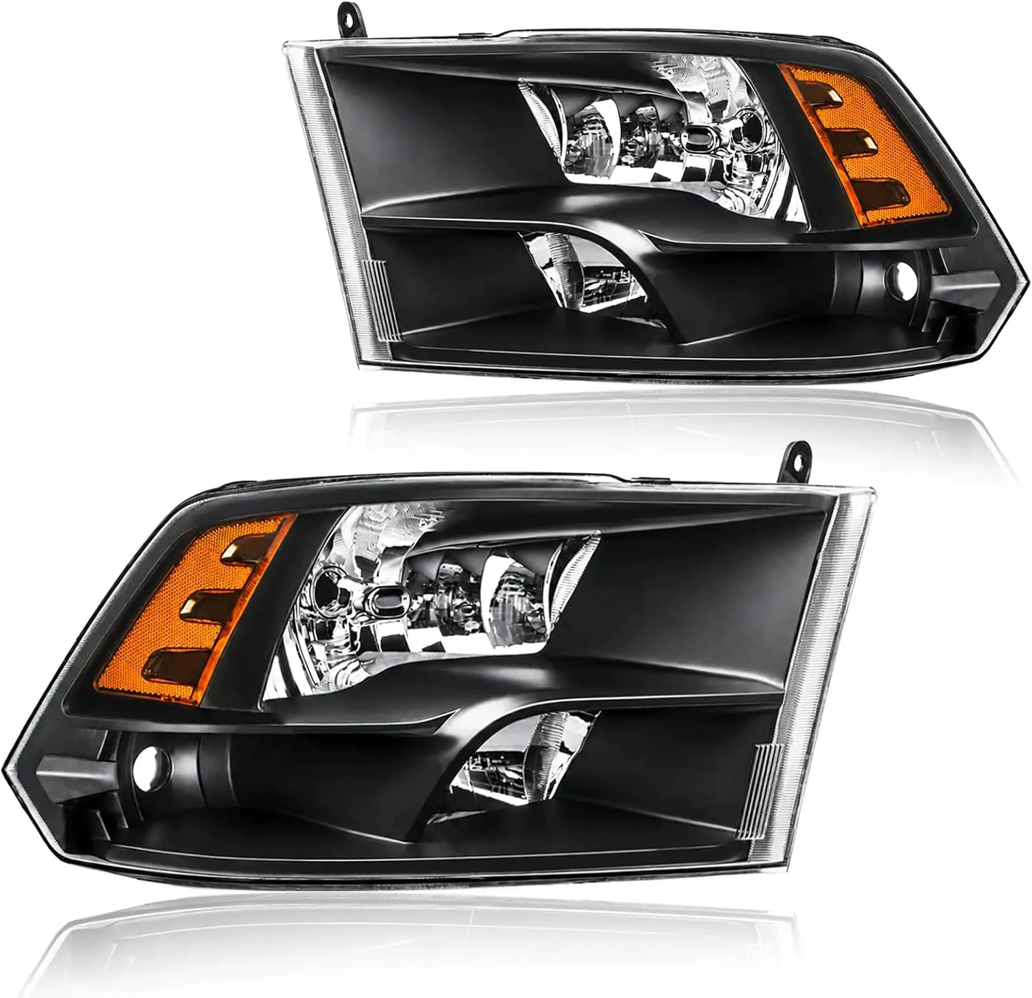 For 2009-2018 Dodge Ram 1500 & 2010-2018 Ram 2500 3500 4500 5500 (Compatible with Factory Quad Beam Halogen Headlights Only), Le